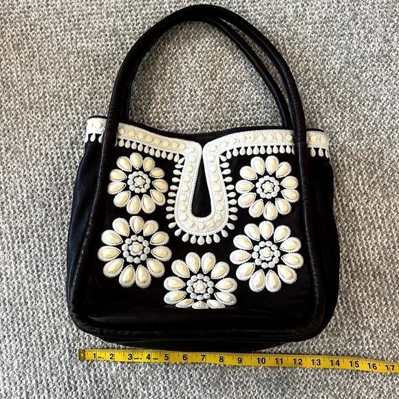 Vintage Lockheart Brighton Embellished Leather Handbag - Picture 13 of 14